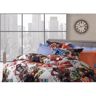 Σετ παπλωματοθήκη υπέρδιπλη 220x240 DAS HAPPY LINE 9215