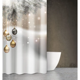 Κουρτίνα Μπάνιου Χριστουγεννιάτικη Des 408 180X200 Saint Clair