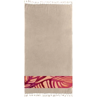 Πετσέτα Θαλάσσης 90x170 Guy Laroche Pestemal 28 Beige