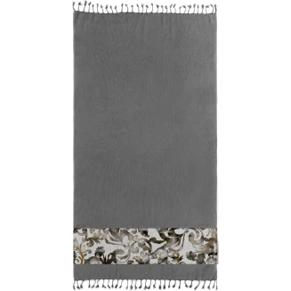 Πετσέτα Θαλάσσης Παρεό Pestemal 90x170 Guy Laroche 20 Anthracite