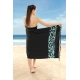 Πετσέτα Θαλάσσης - Παρεό Pestemal 24 Black 90x170