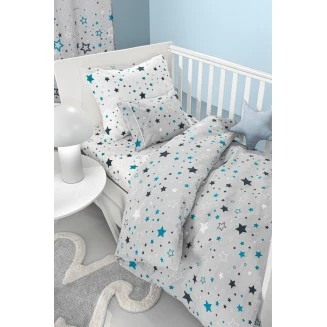 Σεντόνια Σετ Βρεφικά 115x170 Guy Laroche Starland Silver