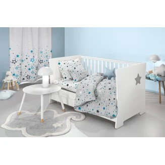 Σεντόνια Σετ Βρεφικά 115x170 Guy Laroche Starland Silver