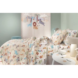 Σεντόνια Σετ Παιδικά 165x250 Guy Laroche Jungle Natural