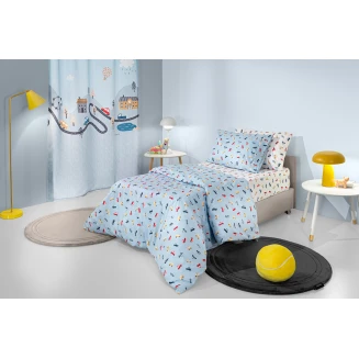 Σεντόνια Σετ Παιδικά Με Λάστιχο 100x200+28 Guy Laroche Roadtrip Sky