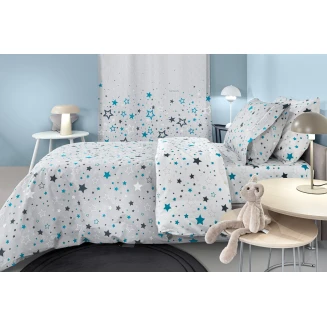 Σεντόνια Σετ Παιδικά Με Λάστιχο 100x200+28 Guy Laroche Starland Silver