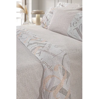Σετ Σεντόνια Υπέρδιπλα Με Λάστιχο 170x200+32 Guy Laroche Passport Beige