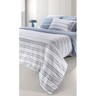 Σετ Σεντόνια Υπέρδιπλα 240x265 Guy Laroche Pinstripe Denim