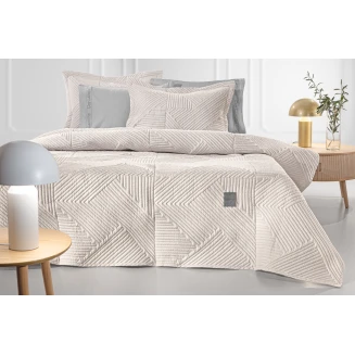 Κουβερλί Σετ 2 Τεμαχίων Ημίδιπλο 180x240 Guy Laroche Ziana Natural