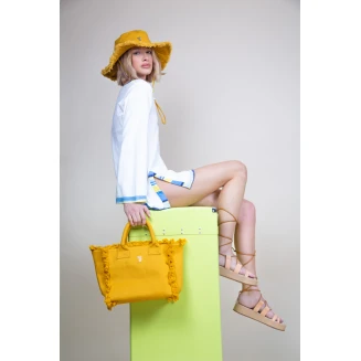 Τσάντα Χειρός 26x24x16 Feel And Touch Caribbean Mustard