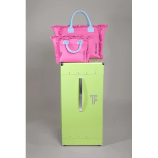 Τσάντα Χειρός 26x24x16 Feel And Touch Caribbean Pink-Ciel