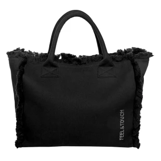 Τσάντα Ώμου 40x35x20 Feel And Touch Caribbean Black