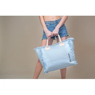 Τσάντα Ώμου 40x35x20 Feel And Touch Caribbean Ciel-Ammos