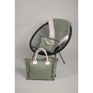 Τσάντα Ώμου 40x35x20 Feel And Touch Caribbean Khaki-Ammos