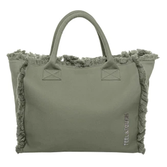 Τσάντα Ώμου 40x35x20 Feel And Touch Caribbean Khaki