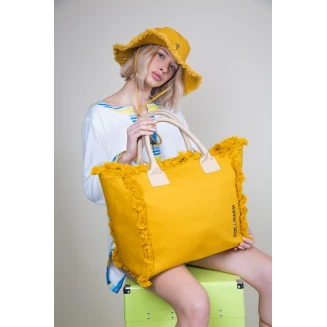 Τσάντα Ώμου 40x35x20 Feel And Touch Caribbean Mustard-Ammos