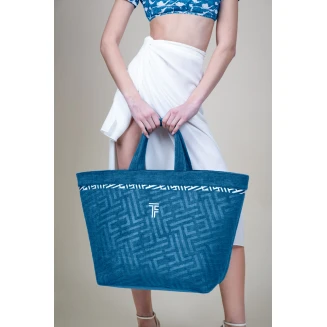 Τσάντα Παραλίας 40x68x40 Feel And Touch Icon Ocean Blue