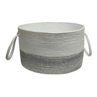 Καλάθι  Πλεκτό Κόμβος 25x25x40 White-Grey