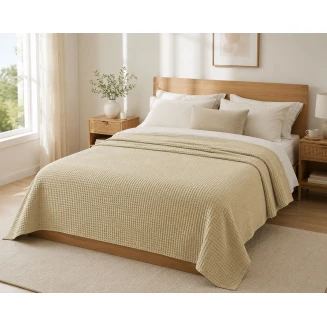 Κουβέρτα Πικέ Μονή 160x240 Le Blanc Reactive Sanforized 100% Cotton Cuppuccino