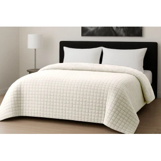 Κουβερτοπάπλωμα Le Blanc Flannel Comfort Σούπερ Υπέρδιπλο 260Χ240 700gsm RIB CUT Ivory
