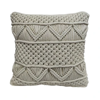 Μαξιλάρι Διακοσμητικό Macrame 40x40 Κόμβος Natural