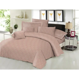 Σεντόνι Μεμονωμένο Διπλό Με Λάστιχο 150x200+22 Κόμβος Cotton Line New Printed Little Rose-Beige