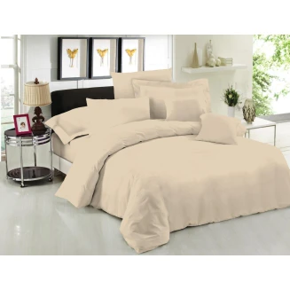 Σεντόνι Μεμονωμένο Υπέρδιπλο Με Λάστιχο 160x200+35 Le Blanc Μονόχρωμο Sand