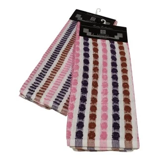 Πετσέτες Κουζίνας Σετ 2 Τεμαχίων 45x65 Κόμβος Πετσετέ Luxury Pink