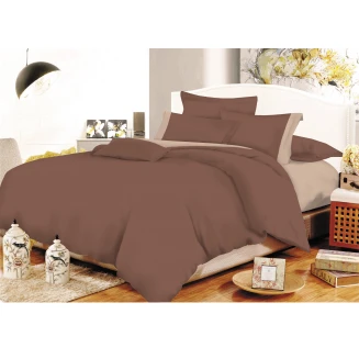 Σεντόνια Σετ Μονά Με Λάστιχο 100x200+20 Κόμβος Cotton Line Brown-Beige