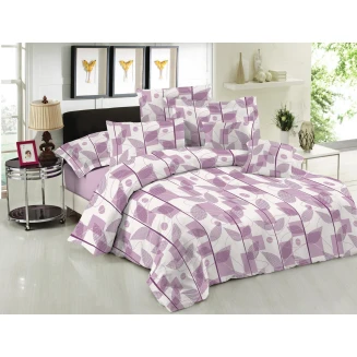 Σεντόνια Σετ Υπέρδιπλα Με Λάστιχο 160x200+33 Le Blanc Premium Leaves Lilac