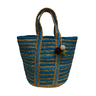 Τσάντα Θαλάσσης Κόμβος 40x50 Natural Blue Design 4