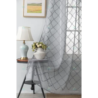 Κουρτίνα Με Τρέσσα 270X280CM Lucktora 6063 16 Σκούρο Γκρι