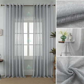 Κουρτίνα Με Κρίκους 270x290cm Lucktora A6023-23 Γκρί