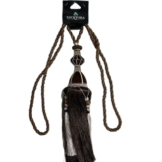 Lucktora Δέστρα Κουρτίνας Με Φούντα Και Διαμάντι FHQ-Καφέ