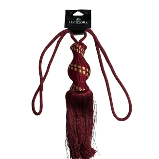 Lucktora Δέστρα Κουρτίνας Με Φούντα Και Σχέδιο DNJHP-Μπορντό