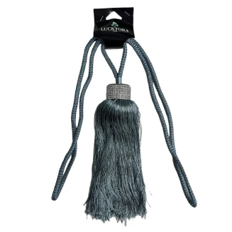 Lucktora Δέστρα Κουρτίνας Με Φούντα Και Στράς JZQ-Πετρόλ