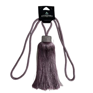 Lucktora Δέστρα Κουρτίνας Με Φούντα Και Στράς JZQ-Ροζ