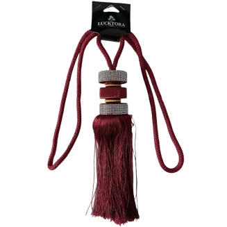 Lucktora Δέστρα Κουρτίνας Με Φούντα Και Στράς SSCSZ-Μπορντό