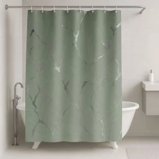 Lucktora Κουρτίνα Mπάνιου με Xρυσό Tύπωμα 180×180 -3