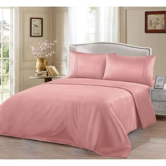 Παπλωματοθήκη Σετ Μονόχρωμη - Ροζ Μονό-160x220CM Lucktora