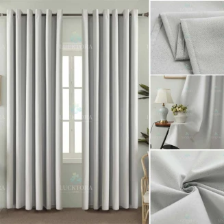 Κουρτίνα Με Κρίκους 270X265cm Lucktora A6010-21 Λευκό 100% Blackout