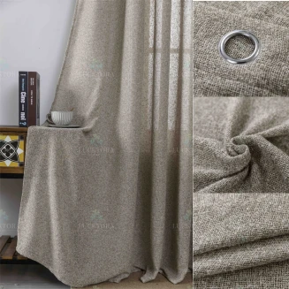 Κουρτίνα Με Κρίκους 270X275CM Lucktora A6046 4 Καφέ