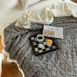 Κουβέρτα Προβατάκι Υπέρδιπλη 220x240 Lucktora 2.5KG Γκρί