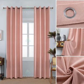 Κουρτίνα Με Κρίκους 140X260CM Lucktora AD6040 10 Ροζ