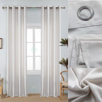 Κουρτίνα Με Κρίκους 140X290CM Lucktora AD6341 20 Λευκό