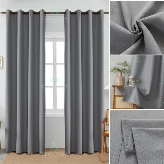 Κουρτίνα Με Κρίκους 140X265cm Lucktora AD9027-6 Σκούρο Γκρί 90% Blackout