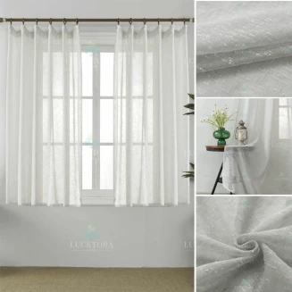 Κουρτίνα Με Τρέσσα  200x150cm Lucktora K6023-4 Μπέζ-Γκρί
