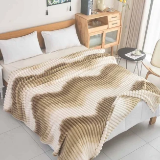 Κουβέρτα Fleece-Δίχρωμο Ριγέ -3 160X220CM Lucktora