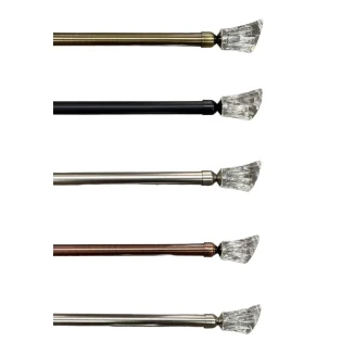 Κουρτινόξυλο Φ19Mm Μονό 120-210Cm - Sjsb Ασημι Ματ Πτυσσόμενο Lucktora