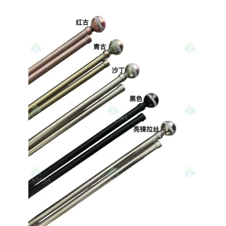 Κουρτινόξυλο Φ28Mm Διπλό 160-310Cm - Yqsz Ασημι Ματ Πτυσσόμενο Lucktora